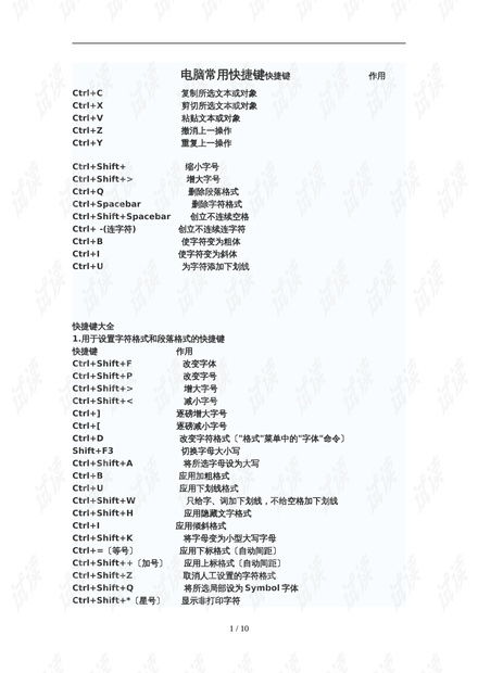 电脑快捷键大全，提升效率必备！ 1
