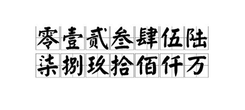 个十百千万的大写汉字怎么写？ 2