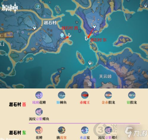 原神中特殊鱼类钓鱼位置在哪里？ 2