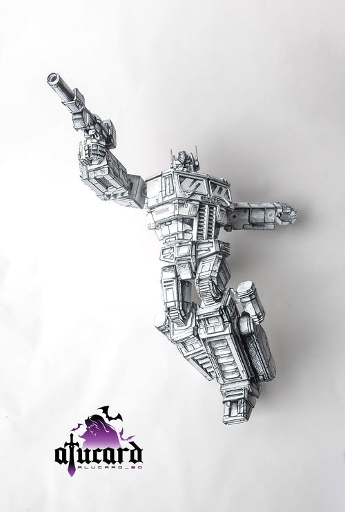 擎天柱变形金刚简笔画步骤指南 2