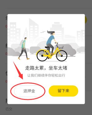 OFO小黄车押金怎么退？ 3