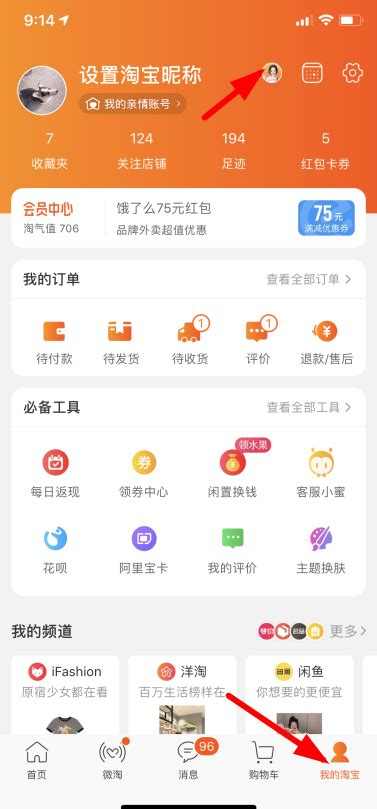 手机淘宝的人生成就在哪里查看？ 3