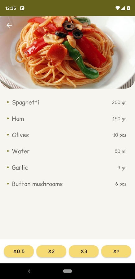 食谱计算器 截图2