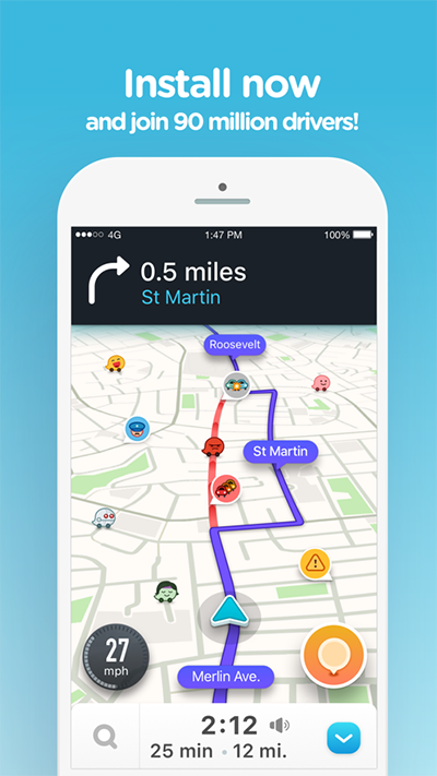 waze交通导航app 截图5