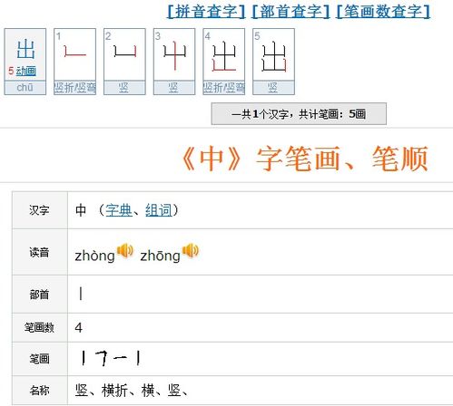 笔顺如何书写‘出’字 1