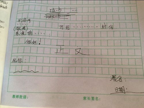 书信标准格式配图及作文稿纸图片 2