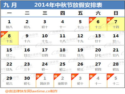 2014年节假日安排时间表，你都知道吗？ 2