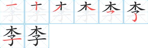 探索汉字之美：'李'字的正确笔顺全解析，一笔一划见真章 2