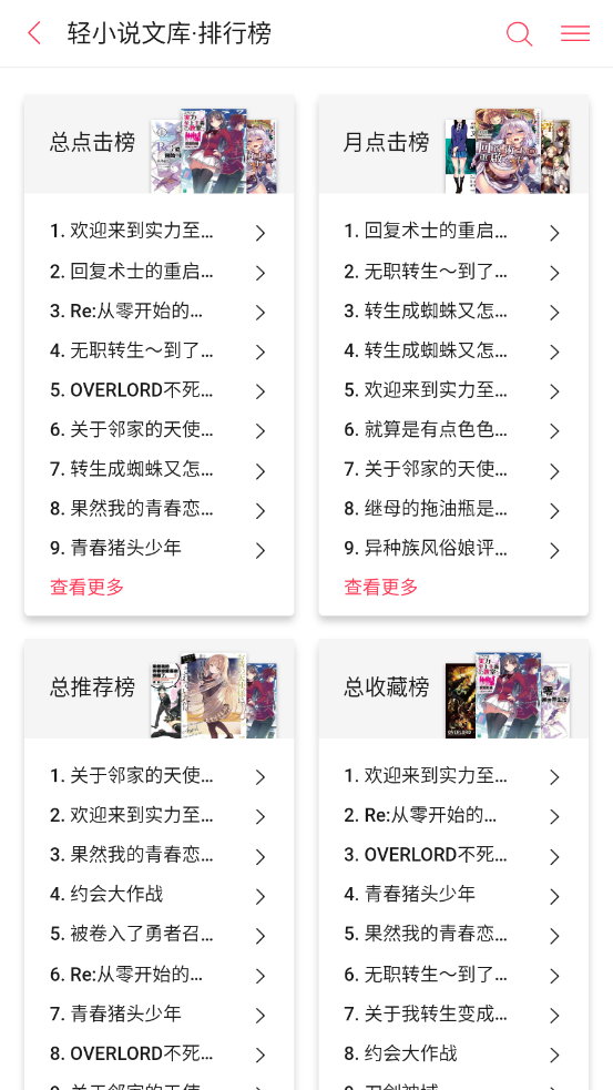 轻小说网app 1