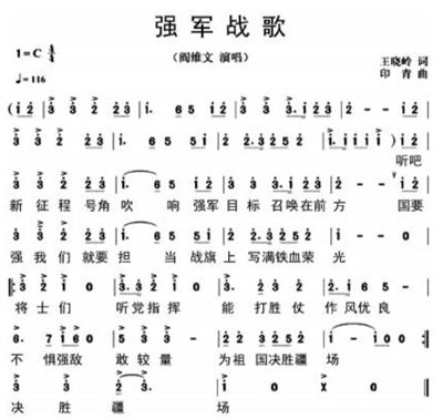 请求：确保百分之百正确性的《强军战歌》完整歌词，急需！ 3