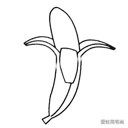 简单易学的香蕉简笔画步骤 3