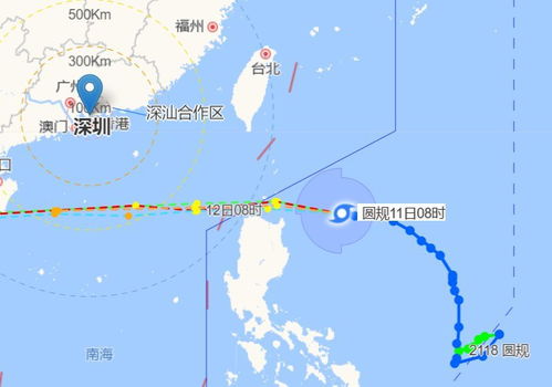 如何查询2021年台风圆规的实时路径图？ 1