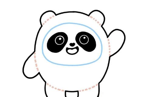 轻松学会！冰墩墩儿童简笔画分步教程 1