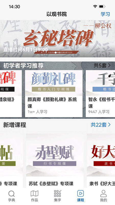 以观书法网页版 截图2