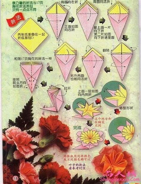 如何制作折纸花大全图解？ 2