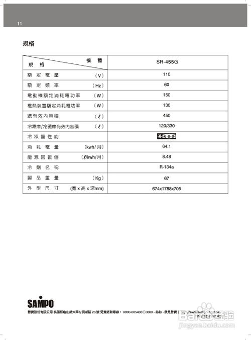 声宝SR-455G冰箱使用指南 2