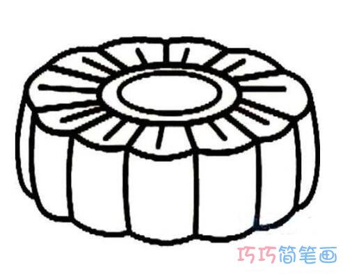 轻松学会：月饼简笔画的创意绘制教程 2