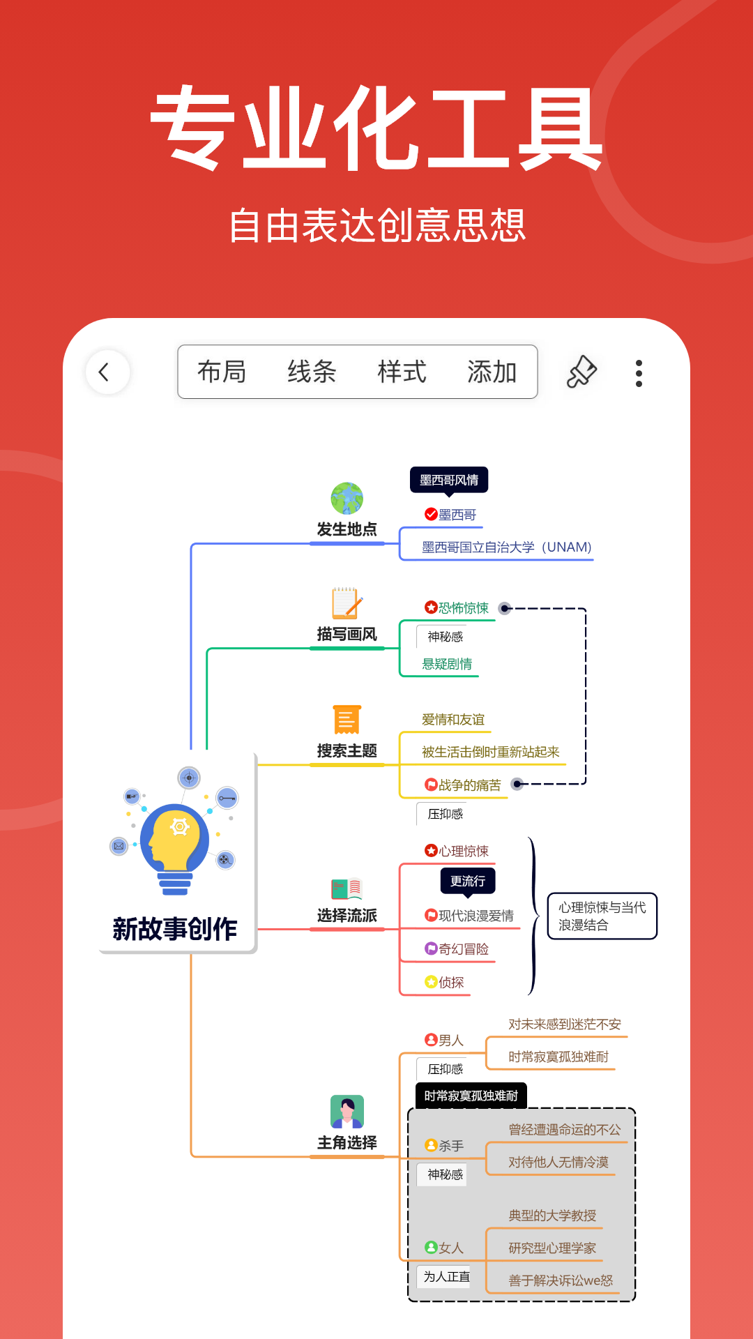 寻简思维导图app 截图4