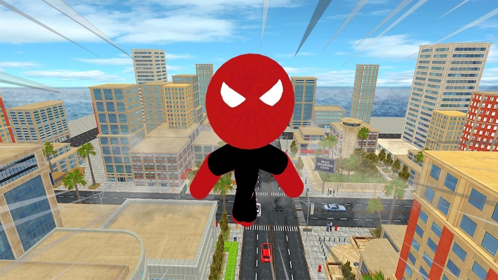 蜘蛛火柴人城市战斗3D 截图2