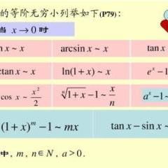 常用等价无穷小汇总 2