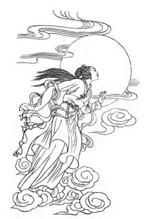 轻松学！嫦娥仙子简笔画分步教程 2