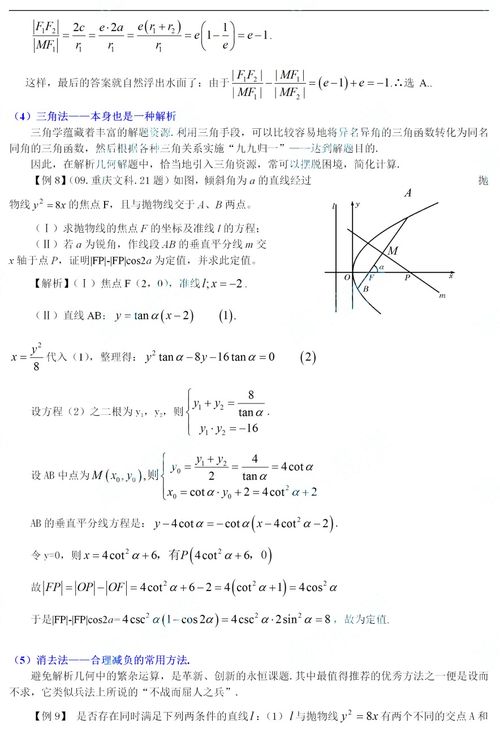 高中数学：抛物线核心知识点概览 2