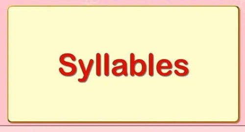 如何划分音节：Syllable划分方法 2