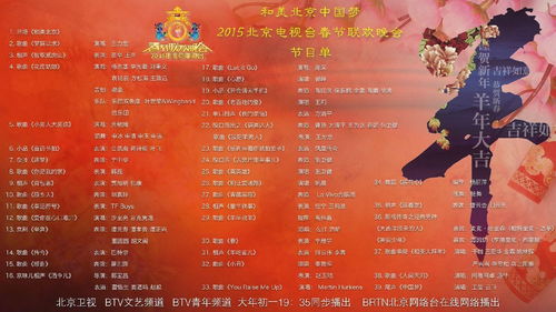 2015年春节联欢晚会节目列表 1