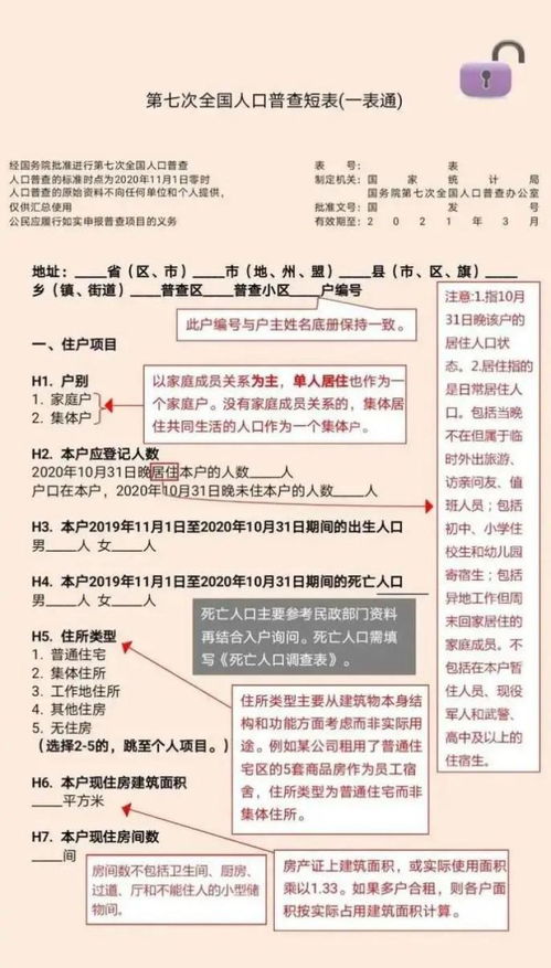 如何正确填写人口普查信息 1