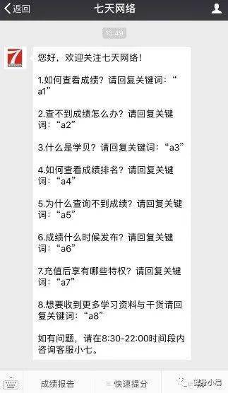 七天网络上查询分数的方法 3