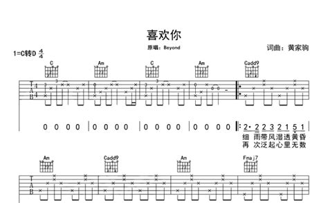 《喜欢你》吉他谱·完整版高清版 3