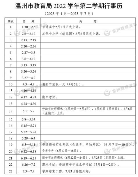 2020年中小学生寒假放假时间表是什么时候？ 5