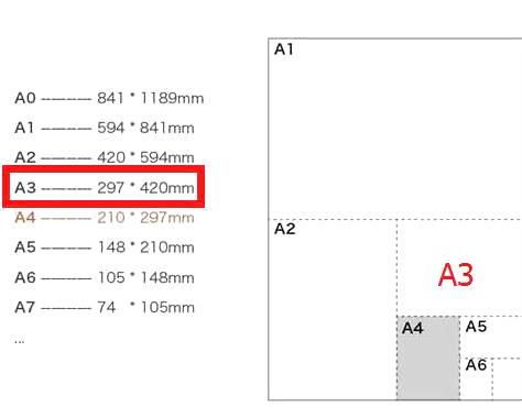 A3纸的具体尺寸是多少？ 3