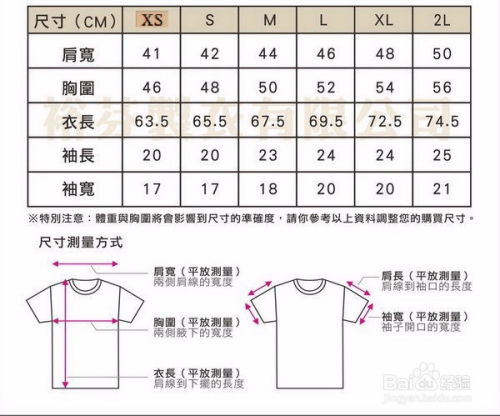 衣服尺码L、M等如何转换为厘米(cm) 3