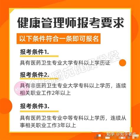 健康管理师报考的具体条件是什么？ 3