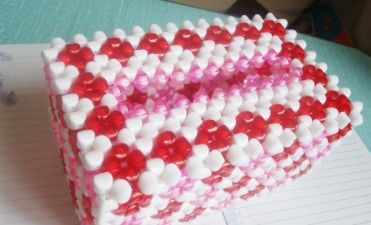 创意手工：轻松学会串珠编织精美纸巾盒教程 3